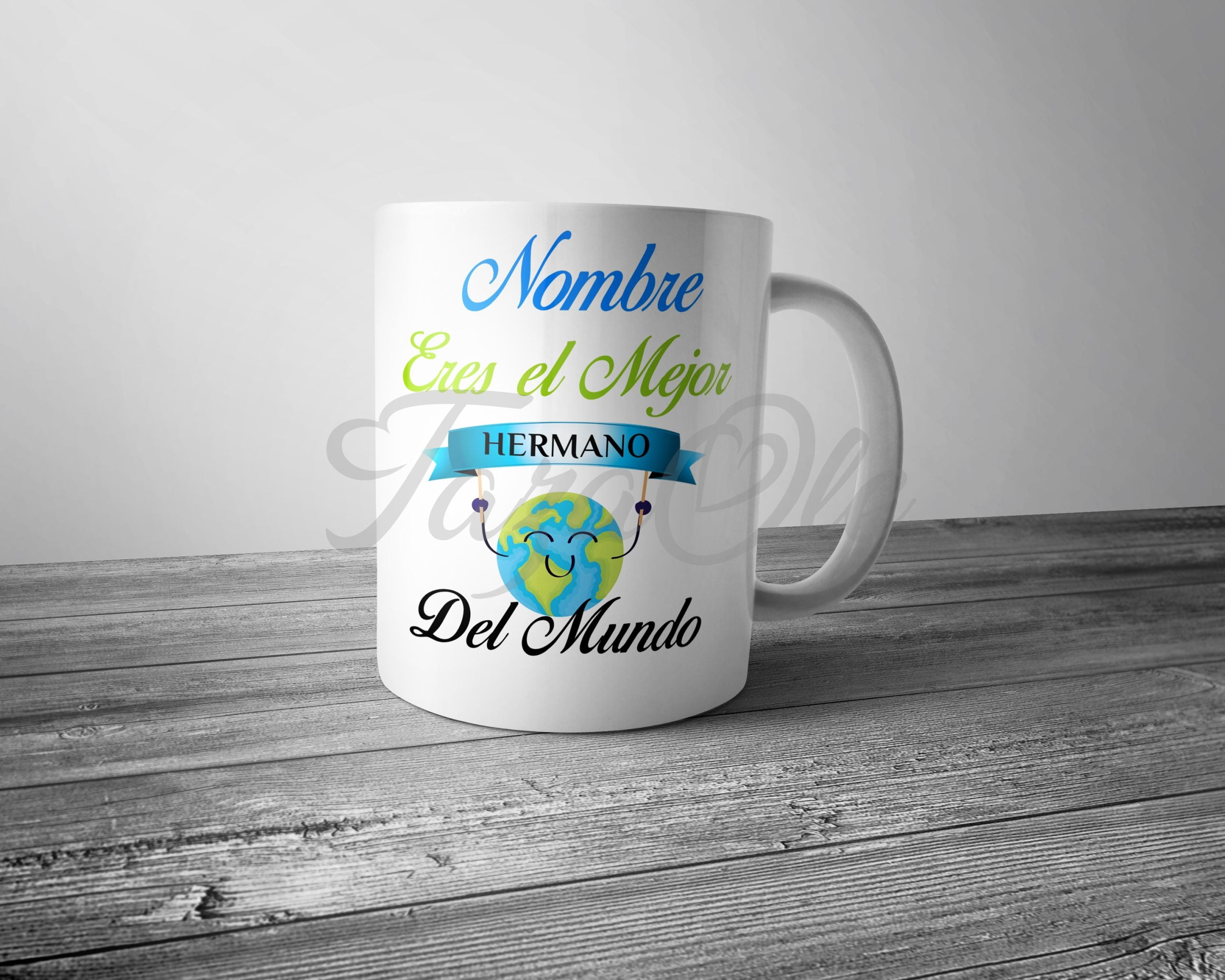 Taza Eres el Mejor Hermano del Mundo personalizada con Nombre